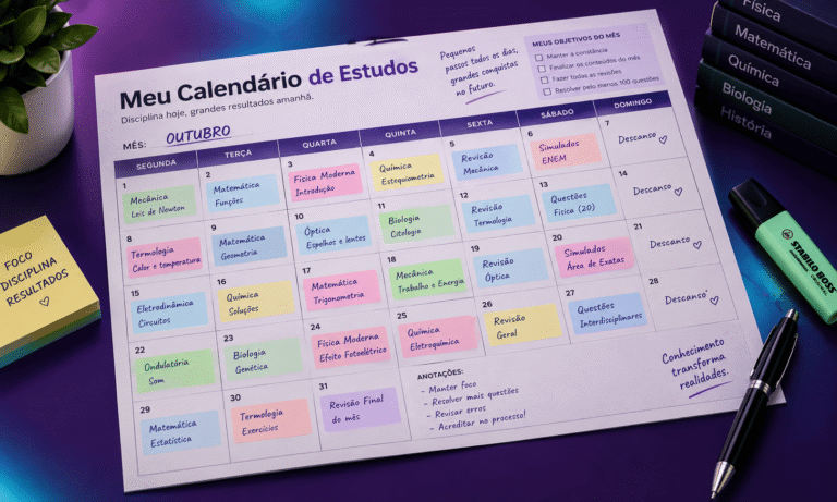 Calendário de Estudos